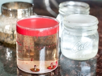 Yellow Brick Home Remove Old Wax from Jars